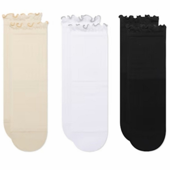 New Crocs Ruffle Socks Womens 9 - 13 - Picture 1 of 5